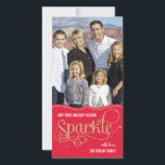 Holiday Sparkle Holiday Photo Card - Red<br><div class="desc">Celebrate the season with this modern and stylish holiday photo card from Berry Berry Sweet.</div>