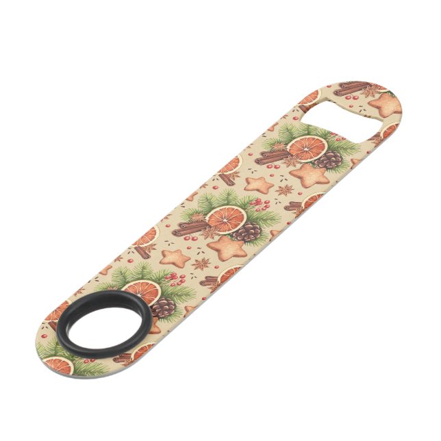 Holiday Spice Bottle Opener Bar Key (Back Angled)
