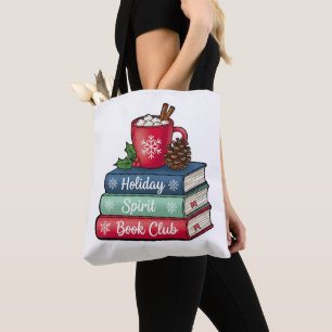Holiday Spirit Book Club Tote Bag