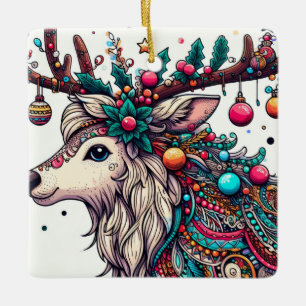 Holiday Spirit Ceramic Ornament