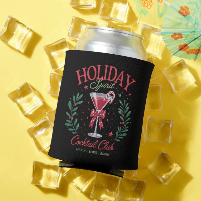 Holiday Spirit Cocktail Club Christmas Party Can Cooler (In Situ Summer)