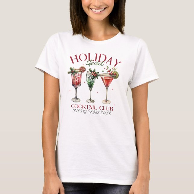 Holiday Spirit Fun Christmas T-Shirt (Devant)