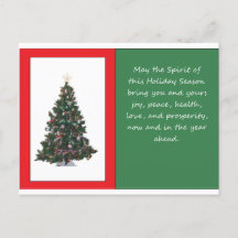 Holiday Spirit Greeting Postcard