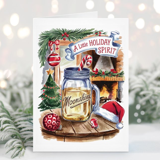 Holiday Spirit Moonshine Christmas Card (Creator Uploaded)