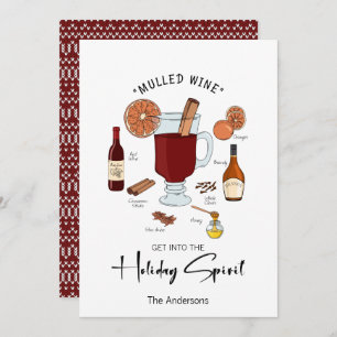 Holiday Spirit Mulled Wine Holiday Card