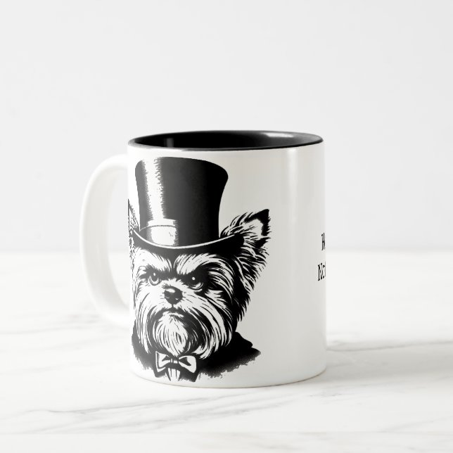  “Holiday Spirit? Not in this House”. Two-Tone Coffee Mug (Front Left)