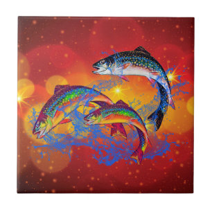 Holiday Splash - Trout   Tile