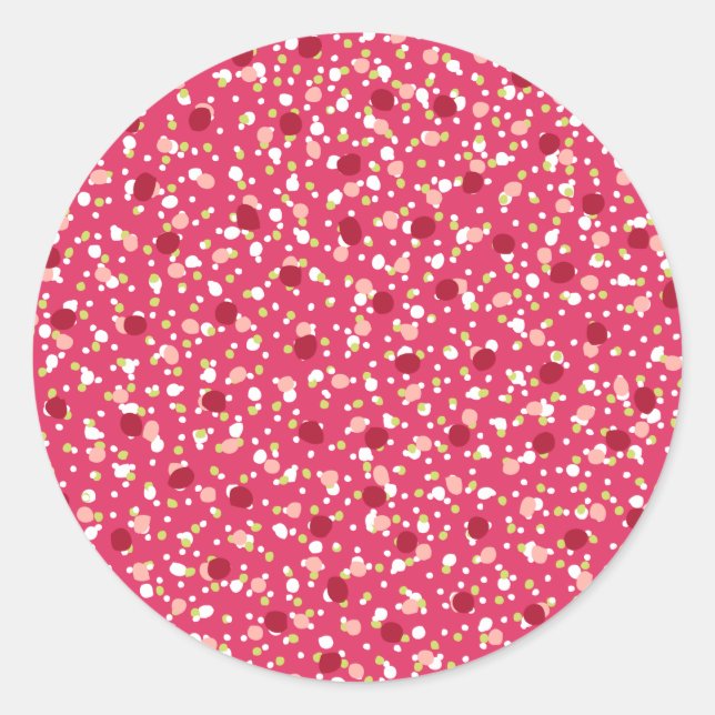 Holiday Sprinkles Hot Pink Sticker (Devant)