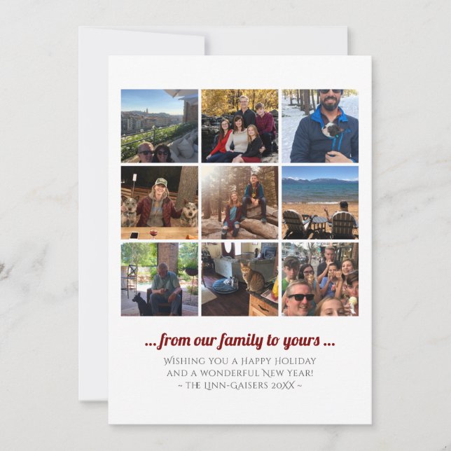 Holiday square photo collage (Front)