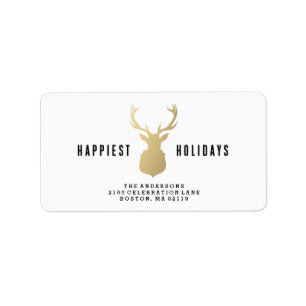 Holiday Stag   Holiday Address Labels