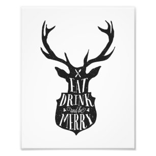 Holiday Stag   Holiday Art Print