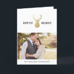 Holiday Stag | Holiday Photo Greeting Card<br><div class="desc">Photographs provided courtesy of ©Blush Photography 

 For more colours and styles visit our shop!</div>