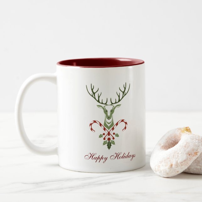 Holiday Stag Mug (With Donut)
