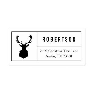 Holiday Stag Rubber Stamp