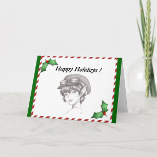 Holiday Steampunk Pixie Greeting Card