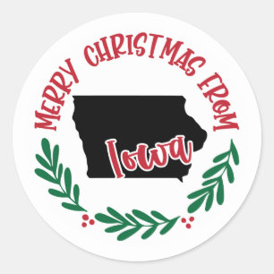Holiday Sticker from Iowa