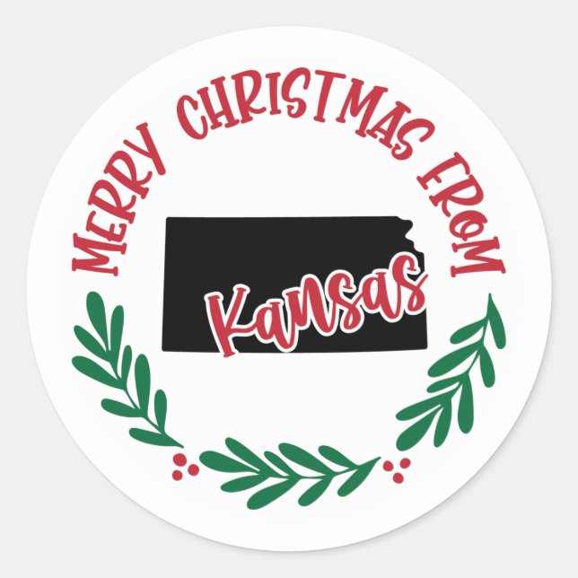 Holiday Sticker from Kansas (Front)