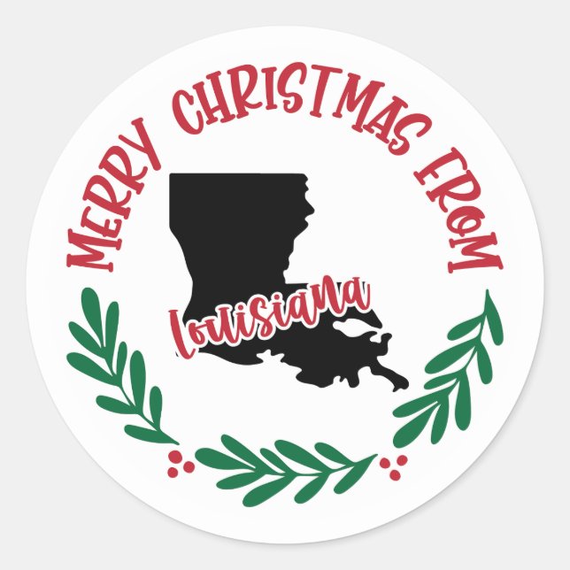 Holiday Sticker from Louisiana (Front)