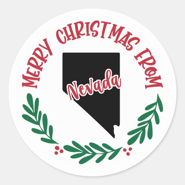 Holiday Sticker from Nevada (Front)