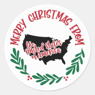 Holiday Sticker from the United States of America