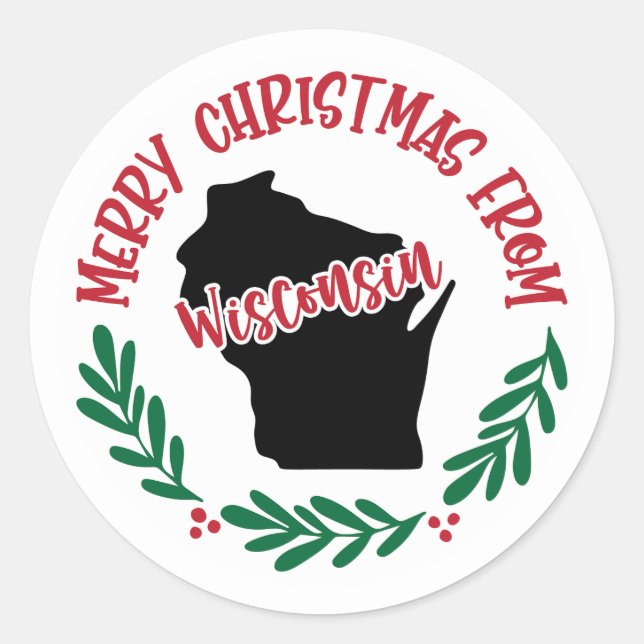 Holiday Sticker from Wisconsin (Front)