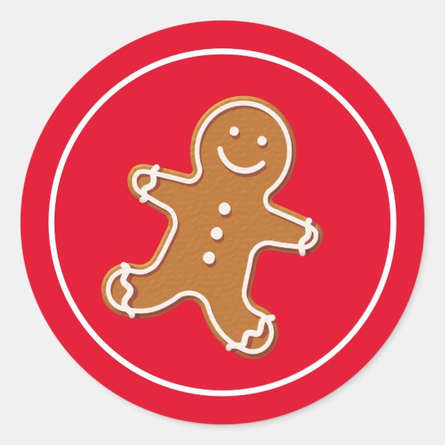 Holiday Stickers Gingerbread Man (Front)