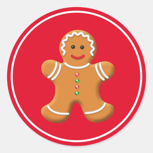 Holiday Stickers Gingerbread Person (Front)