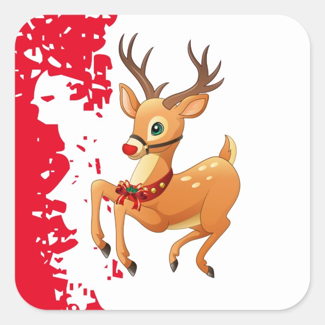 Holiday Stickers Rudolph (Front)