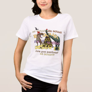 Holiday Stress Dinosaur Tri-Blend Shirt