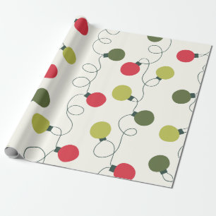 Holiday String Lights Wrapping Paper