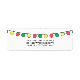 Holiday String of Lights Address Labels