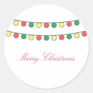 Holiday String of Lights Stickers