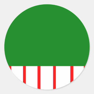 Holiday Stripes Classic Round Sticker