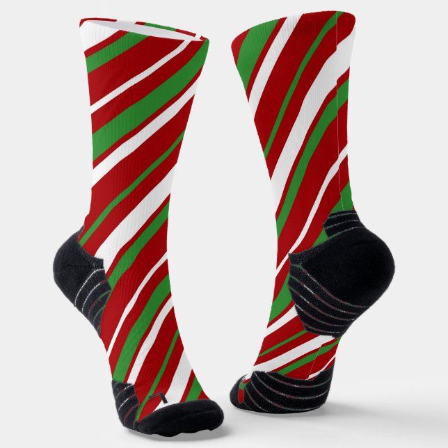Holiday Stripes Socks (Angled)