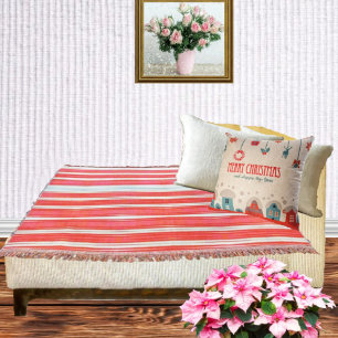 Holiday Stripes Throw Blanket