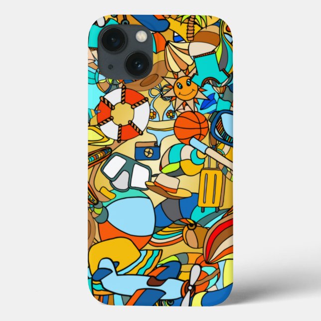 Holiday summer beach pattern for fun     Case-Mate iPhone case (Back)