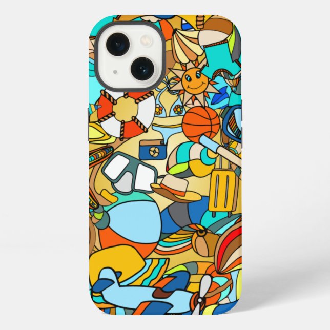 Holiday summer beach pattern for fun     iPhone case (Back)
