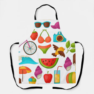 Holiday summer party beach pattern cute        apron
