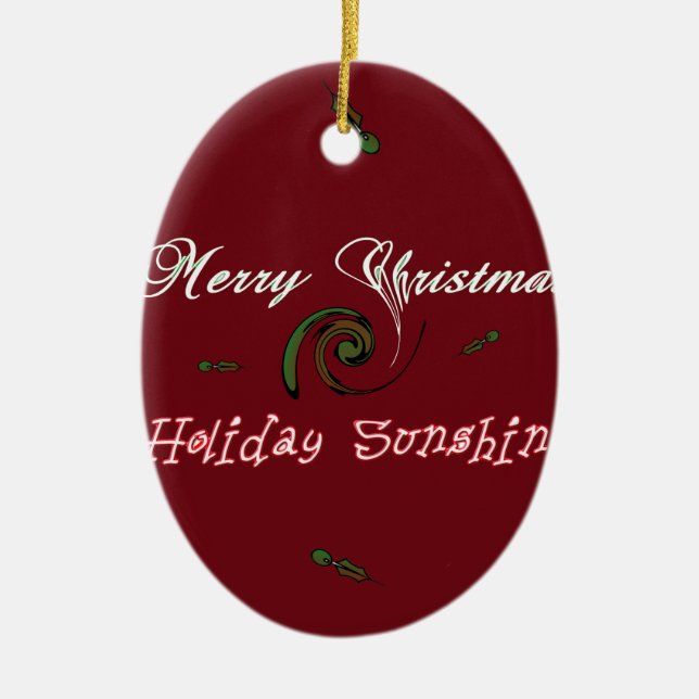 Holiday Sunshine Collection Ceramic Ornament (Front)