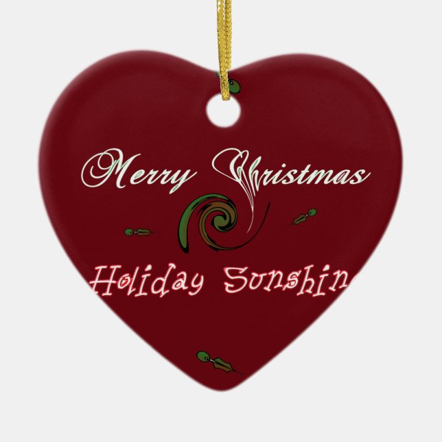 Holiday Sunshine Collection Ceramic Ornament (Front)