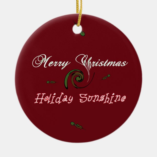 Holiday Sunshine Collection Ceramic Ornament (Front)