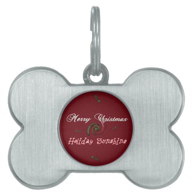 Holiday Sunshine Collection Pet Name Tag (Front)