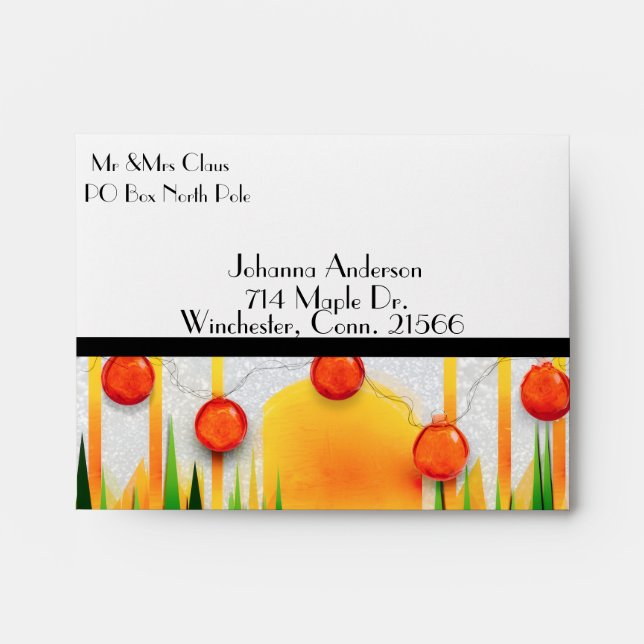 HOLIDAY SUNSHINE WITHIN THE PINES :) 4.25x5.6  Envelope (Front)