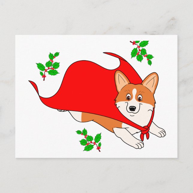 Holiday Super Corgi with Cape (Front)