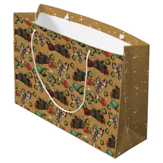 Holiday Sweets- Coco (Color) Large Gift Bag (Back Angled)