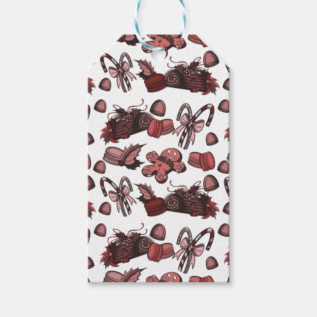 Holiday Sweets- Peppermint (Solid) Gift Tags (Front)