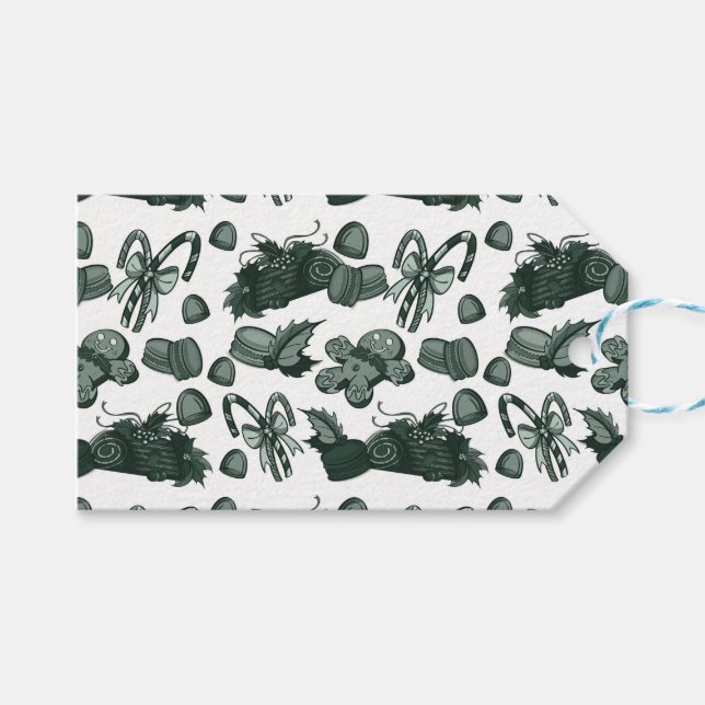 Holiday Sweets- Pine (Solid) Gift Tags (Front (Horizontal))