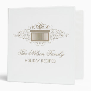 Holiday Swirls Present Binder (1.5 inch), Latte