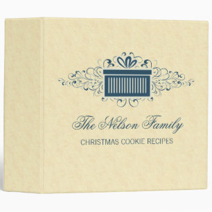 Holiday Swirls Present Binder (2 inch), Blue