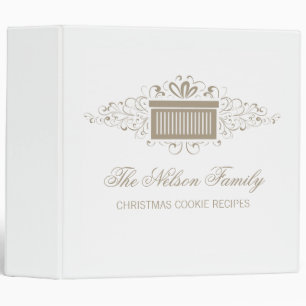 Holiday Swirls Present Binder (2 inch), Latte